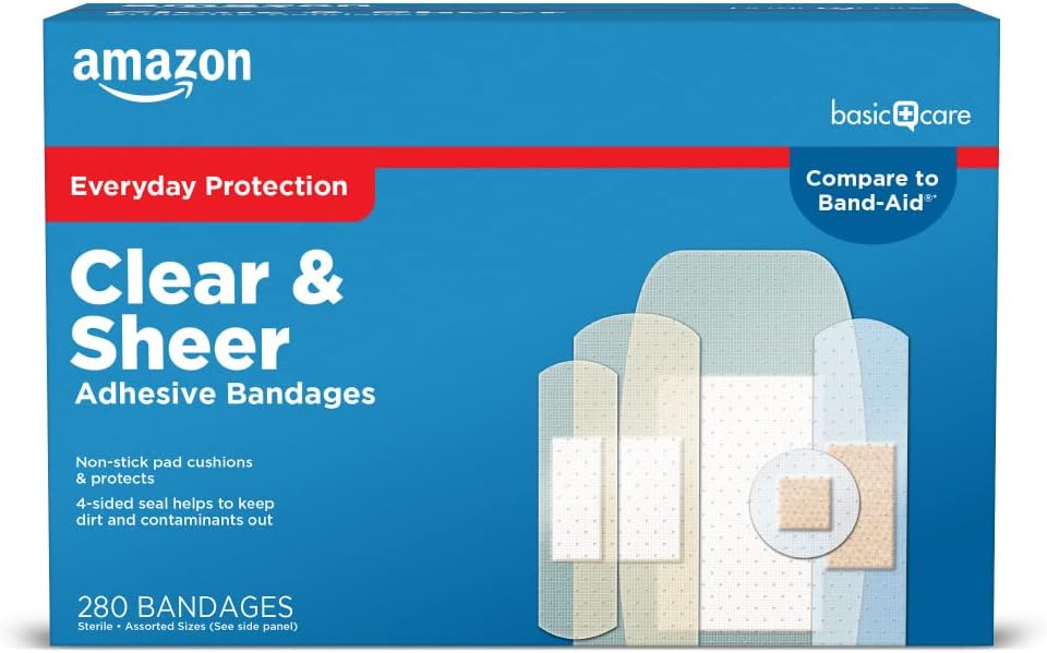 Amazon Basic Care Sheer and Clear Adhesive Bandages